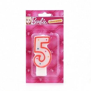 Свеча-цифра «5» - Barbie (Веселый Праздник, SVC-5-BRBsim)